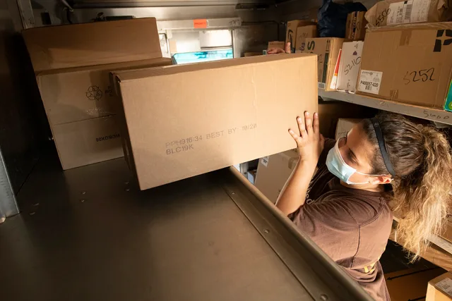 UPS Pre-Loader Elizabeth Reid loads a food box onto a delivery van to deliver needed food of the U.S. Department of Agriculture (USDA) Food and Nutrition Service (FNS) Meals to You program that responded to the school closures due to COVID-19, here one of the partners, PepsiCo, implemented a logisti. Delivery logistics for party rentals in New York City, explained