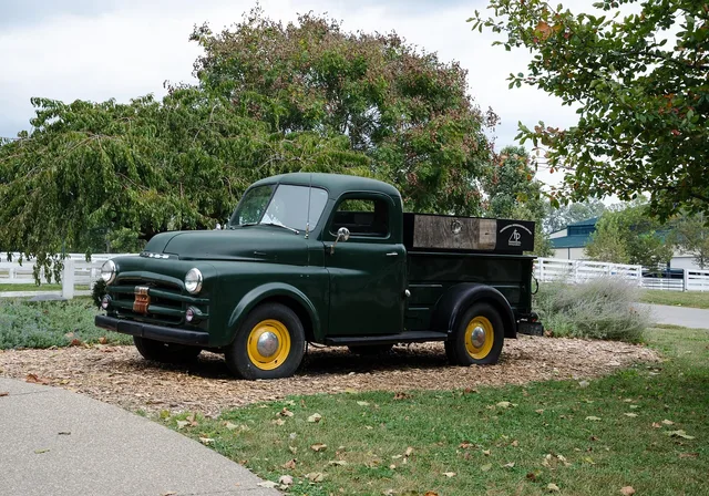 usa, america, kentucky, automobile, delivery trucks, pickup truck, nature, kentucky horse park, trees, antique car. Party Rental Delivery Zone Pricing: How to Set Mileage Tiers