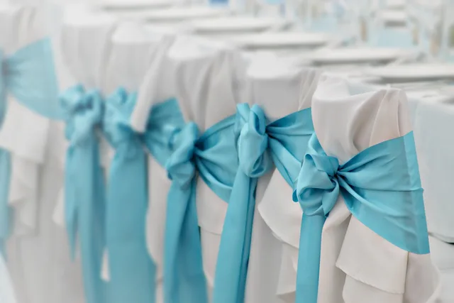 wedding, ornament, decoration, chair, chair skirt, blue, white, masni, tablecloth, dinner, guest, guests, food amp drink, chair, tablecloth, tablecloth, tablecloth, tablecloth, tablecloth, dinner, guest, guests. 7 parts of party rental startup, explained